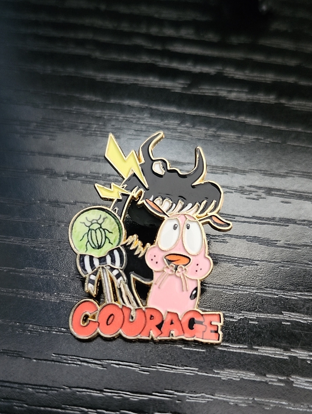 Cartoon Network's Courage the Cowardly Dog Character Enamel Pin
